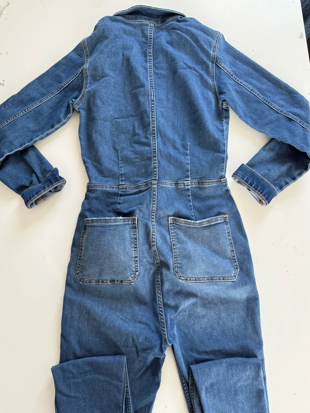 Free People Long Sleeve Denim Jumpsuit  size small